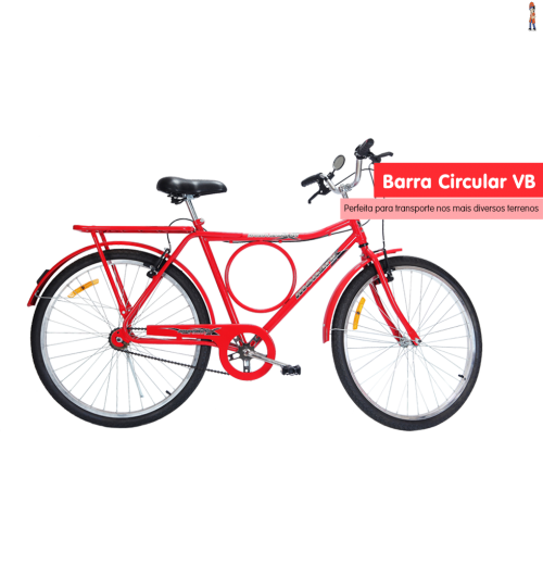 Bicicleta Monark Barra Circular Aro 26 Freio Vbrake