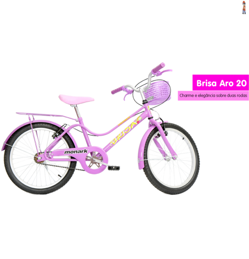 Bicicleta Monark Brisa aro 20 aço infantojuvenil