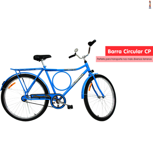 Bicicleta Monark Barra Circular Aro 26 Freio Contra Pedal 