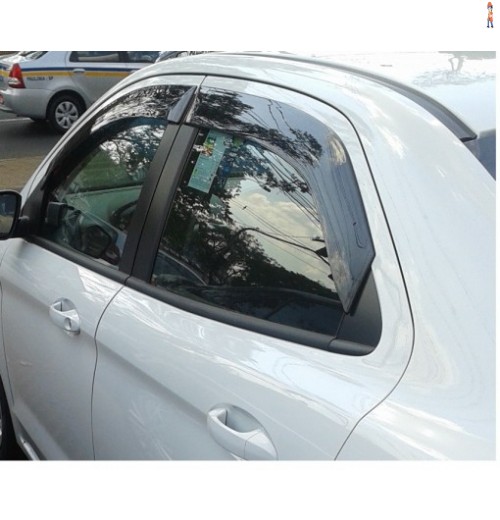 Calha de Chuva (Defletor) TGPoli p/ FORD NOVO KA HATCH/SEDAN 14/18 4 Portas -  Cód: 21.021