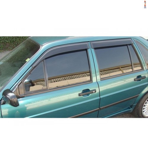 Calha de Chuva (Defletor) TGPoli p/ VOLKSWAGEM SANTANA/QUANTUM 92/98 4 Portas (COM QUEBRA-VENTO) -  Cód: 22.013