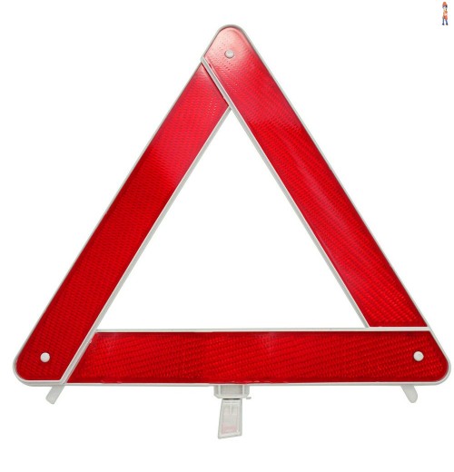 Triângulo de Segurança Simples Base Branca cod: T002