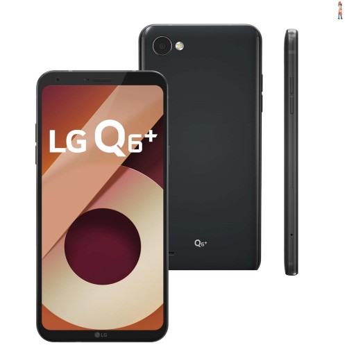 Smartphone LG Q6+ Preto com 64GB, Tela 5.5”, Android 7.0, 4G, Câmera 13MP, Processador Octa-Core e 4GB de RAM