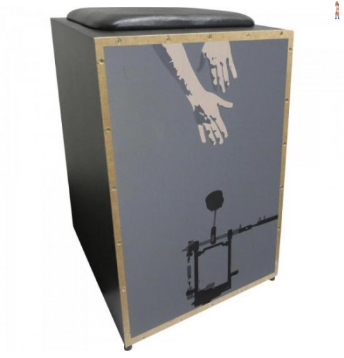 Cajon Eletroacústico Inclinado Profissional K2 Cor-011 Eq Pedal Bumbo Jaguar