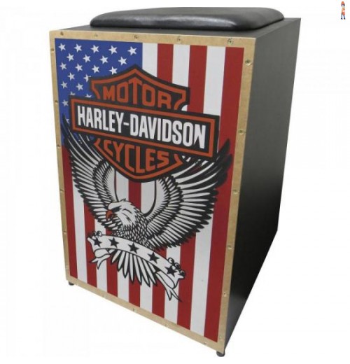 Cajon Eletroacústico Inclinado Profissional K2 Cor-005 Eq Harley Davidson Jaguar