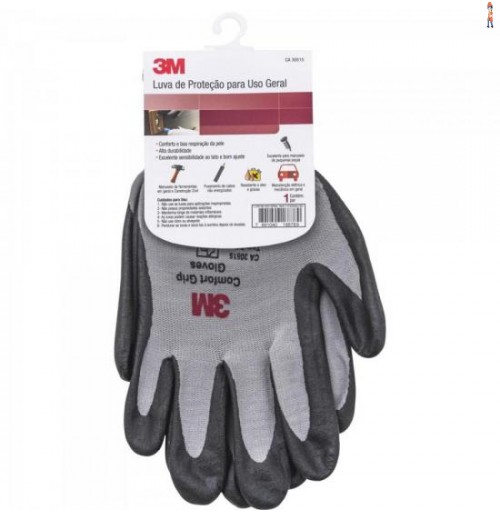 Luva De Uso Geral 7,5Mm Cinza 3M