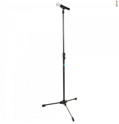 Pedestal Reto P/ Microfone Ideal Para Estúdio Tpr Preto Ask