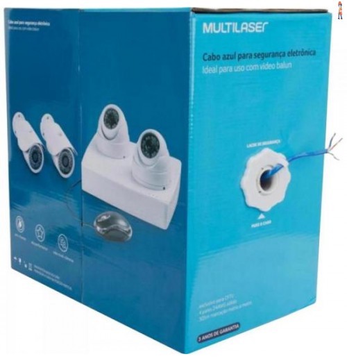 Cabo Cci Cftv 305Mm 0,50Mm Se-133 Azul Multilaser