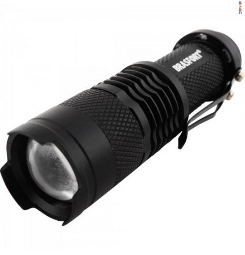 Lanterna Led C/Zoom Mini Preto Brasfort