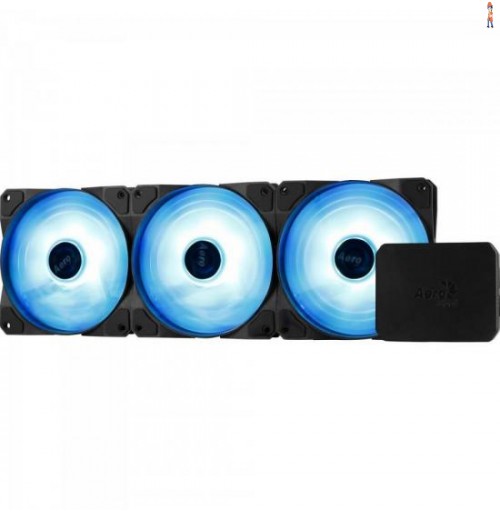 Cooler Fan Triplo Rgb C/ Controlador P7-F12 Pro Preto Aerocool