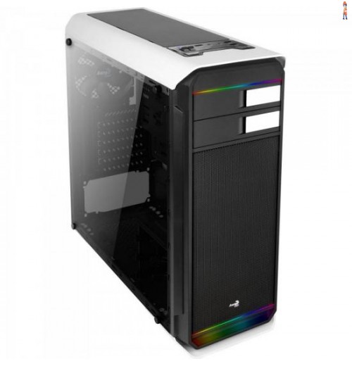 Gabinete Mid Tower Rgb C/ Led Aero-500G Branco Aerocool