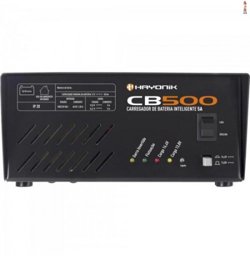Carregador De Bateria Inteligente 5A Cb500 Hayonik