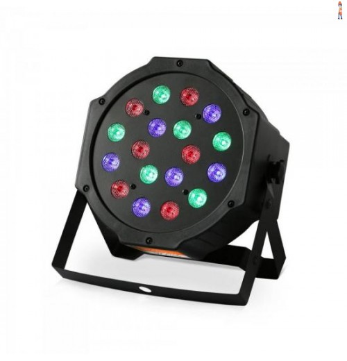 Refletor 18 Leds 7 Canais Dmx512 Par Led Rpl 218 Preto Hayonik