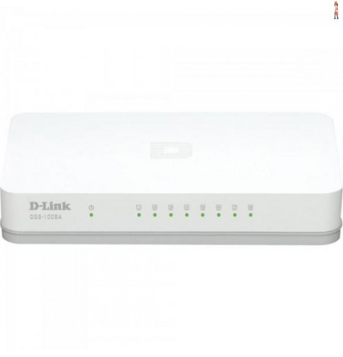 Switch 8 Portas 1000Mbps Dgs-1008A Branco D-Link