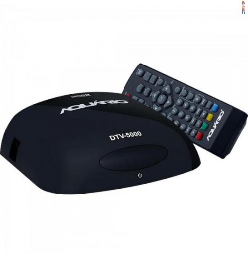 Conversor Digital S/ Cabo Dtv5000 Preto Aquario