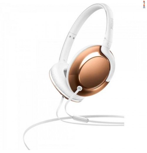Fone De Ouvido Headband On Ear Com Microfone Shl4805Rg/00 Dourado Philips