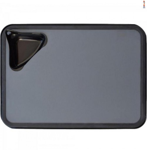 Placa De Corte Com Pote Removível Gourmet Preto Yuze
