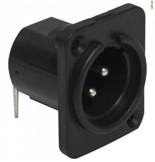 Conector Cannon Macho Painel De Plástico Pgcn0011 Preto Storm