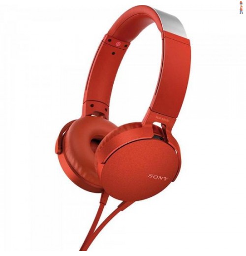 Fone De Ouvido Com Microfone Mdr-Xb550Ap/R Vermelho Sony