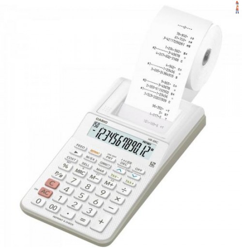 Calculadora Com Bobina 12 Dígitos Hr-8Rc-We-B-Dc Branca Casio