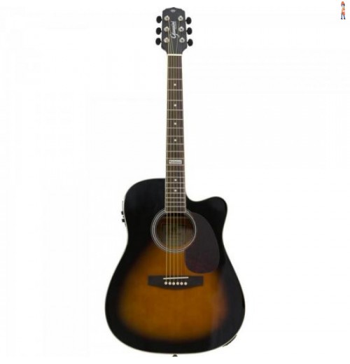 Violão Eletroacústico Dreadnought Folk Cutaway Aço Gf-1D Ceq 3 Tons Sunburst Giannini