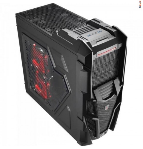 Gabinete Gamer Mid Tower Mechatron Window Black Steel Edition En57028 Preto Aerocool