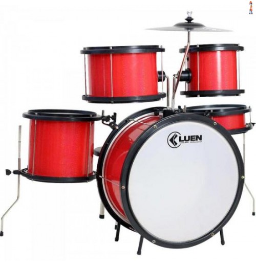Bateria Infantil Pop Vermelha Luen