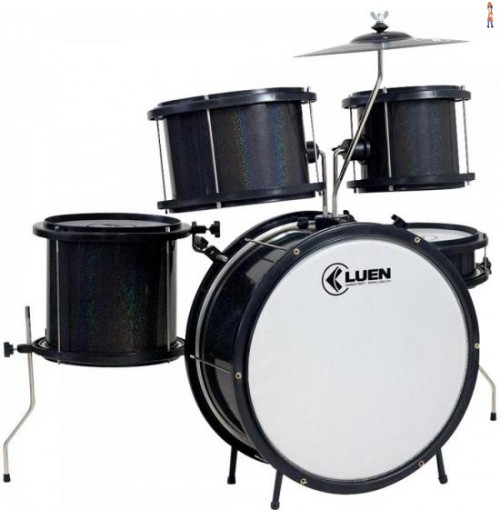 Bateria Infantil Pop Preta Luen