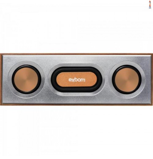 Caixa Multimídia 2.0 6W Rms Cs-72 Madeira/Prata Exbom