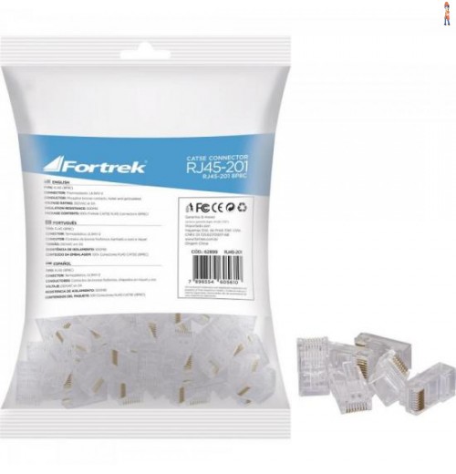 Conector Macho Cat5E Rj45-201 Fortrek