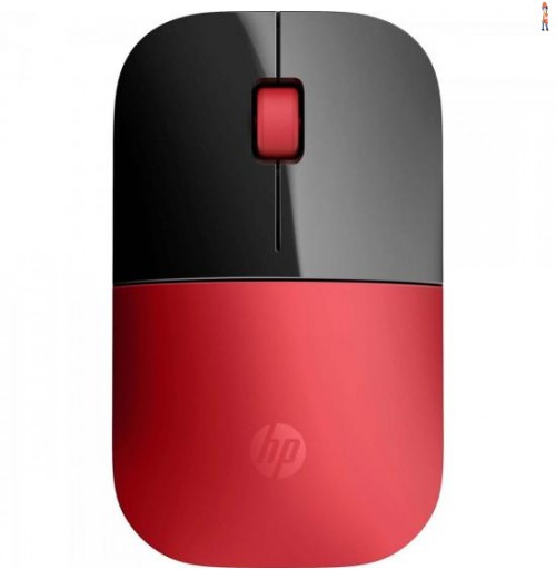Mouse Sem Fio Usb 1200 Dpi Z3700 Preto/Vermelho Hp
