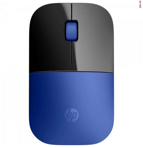 Mouse Sem Fio Usb 1200 Dpi Z3700 Preto/Azul Hp