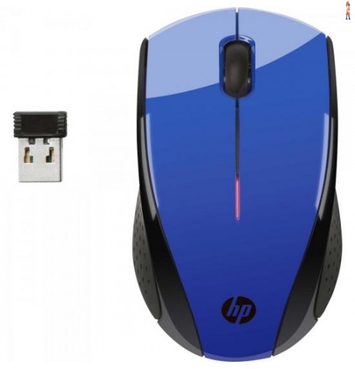 Mouse Sem Fio Usb 1600 Dpi X3000 Azul/Preto Hp