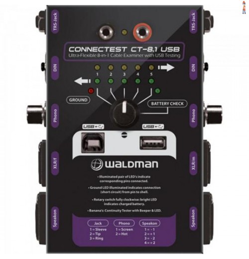 Testador Profissional De Cabos De Áudio Ct8 Waldman