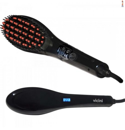 Escova Alisadora E Modeladora Cpv-632 Hyats Bivolt Preta Vicini
