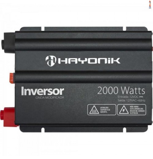 Inversor 2000W 12Vdc/127V Onda Modificada Cinza Escuro Hayonik