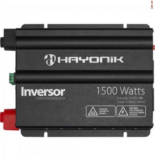 Inversor 1500W 12Vdc/220V Onda Modificada Cinzaescuro Hayonik