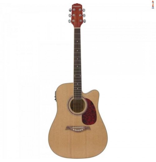 Violão Eletroacústico Dreadnought Cutaway Aço Dg-41 Ceq Natural Giannini + Capa + 3 Palhetas