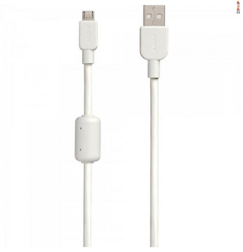 Cabo De Transferência E Carregamento Micro Usb Cp-Ab150 1,5M Branco Sony