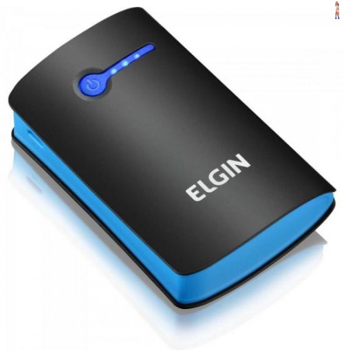 Carregador Portátil Usb 5200Mah Cp-5200 Preto/Azul Elgin