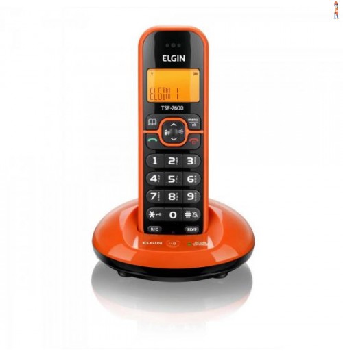 Telefone Sem Fio Com Id Tsf-7600 Laranja Elgin