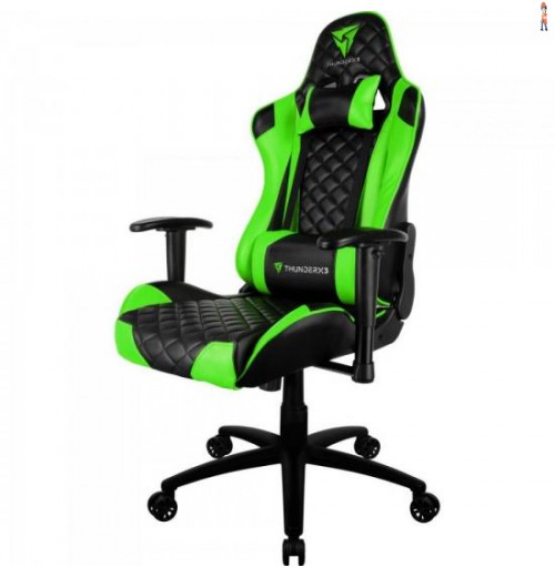 Cadeira Gamer Profissional Tgc12 Preta/Verde Thunderx3