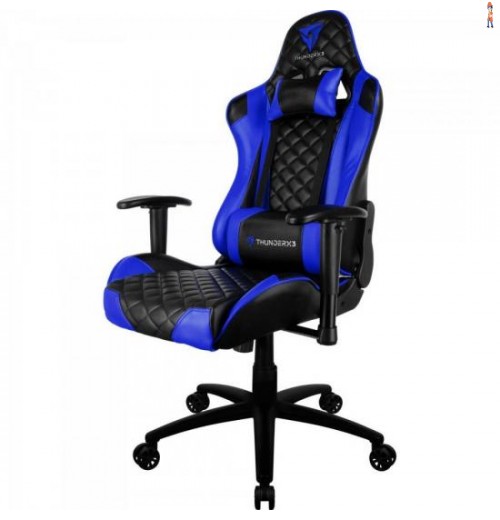 Cadeira Gamer Profissional Tgc12 Preta/Azul Thunderx3