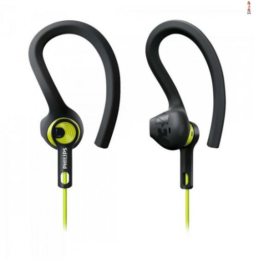 Fone De Ouvido Esportivo 3 Em 1 Shq1400Cl/00 Preto/Amarelo Philips