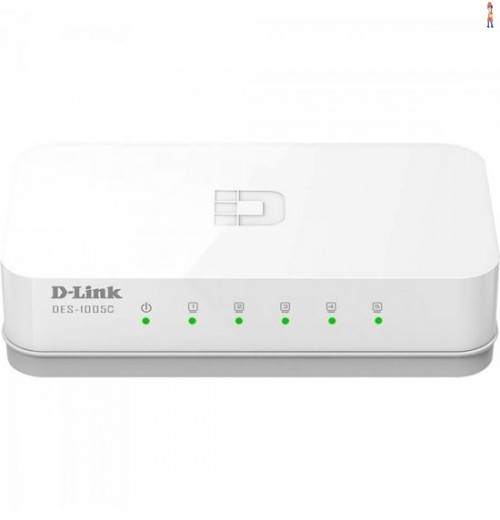 Switch Fast 5 Portas 100Mbps Des-1005C Branco D-Link