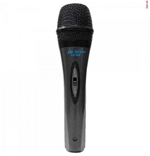 Microfone De Mão Dinâmico Ls300 Preto Leson