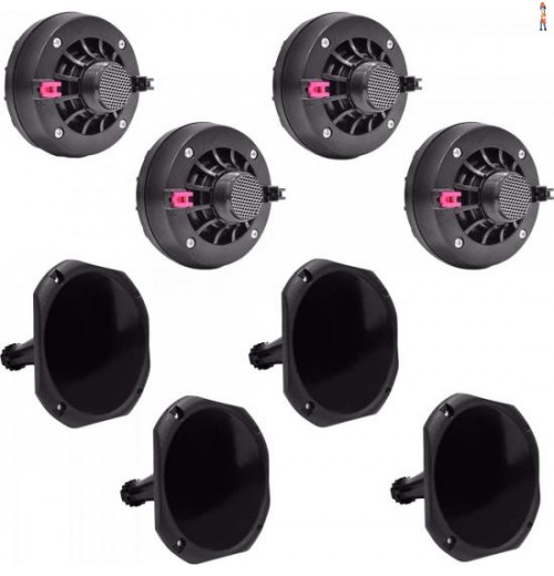 Kit Som Automotivo 120W Rms 8 Ohms 4 Drivers + 4 Cornetas Curtas Orion
