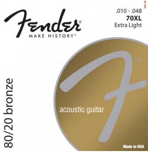 Encordoamento Para Violão Aço 0.010 70Xl Bronze Fender