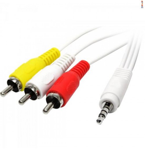 Cabo P2 4C X 3 Rca Macho 1,8M Cbrc0017 Branco Storm
