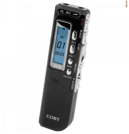 Gravador Digital De Voz, Telefônico E Mp3 Player Cvr20 Preto Coby